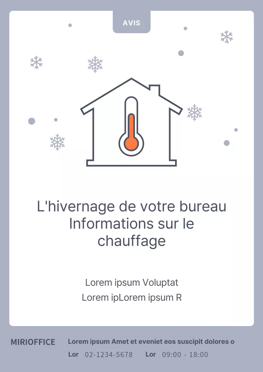 Avis de catastrophe simple, blanc et bleu clair