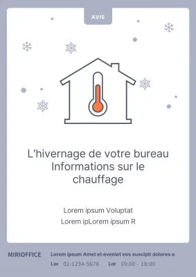 Avis de catastrophe simple, blanc et bleu clair