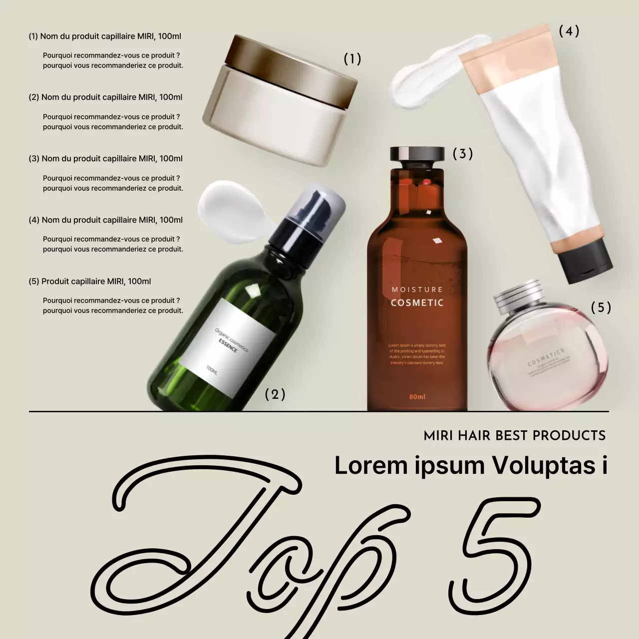 Utilisations modernes du beige Postes de présentation des produits