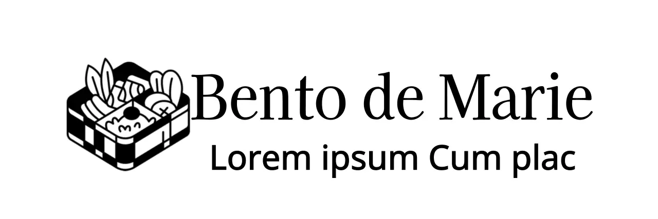 Restaurant indépendant avec de jolies illustrations de bento