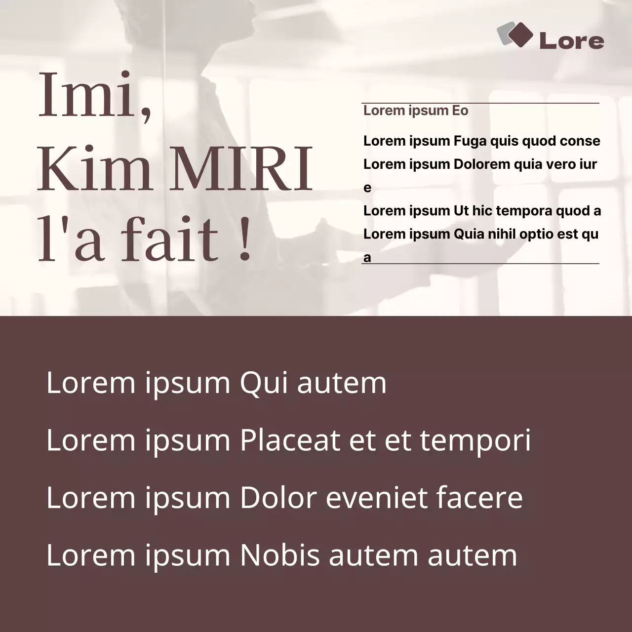 Promouvoir les candidats aux élections en brun et simple