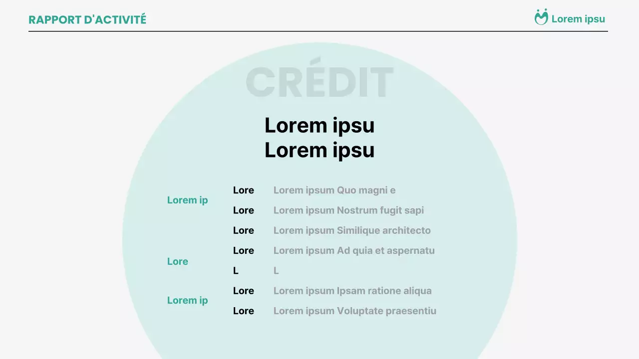 Des rapports d'activité simples, de couleur menthe et détaillés
