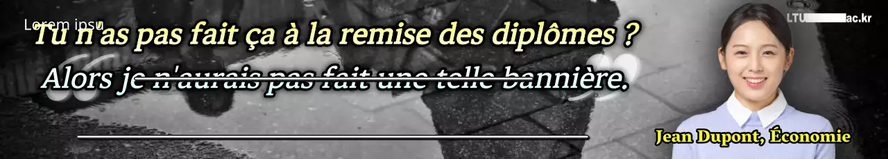 Mots drôles pour la remise des diplômes sur fond noir et blanc