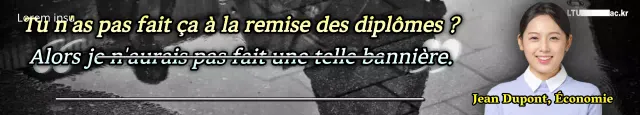 Mots drôles pour la remise des diplômes sur fond noir et blanc