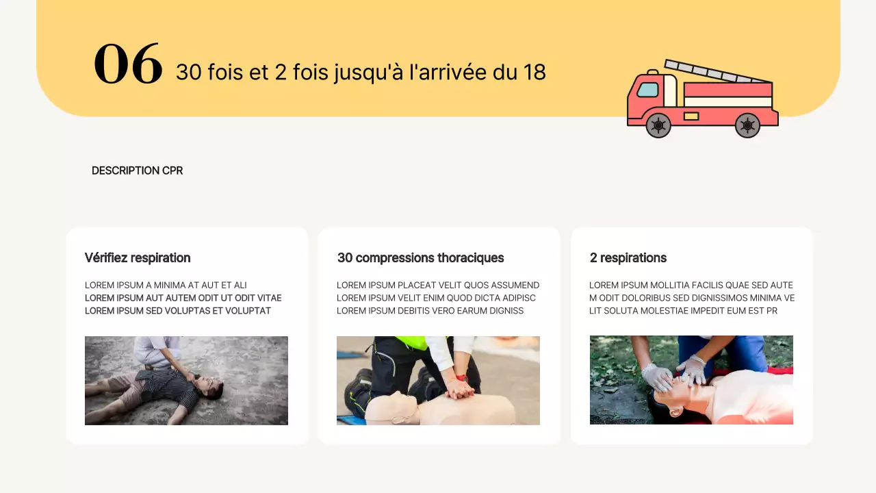 Matériel de formation à la sécurité incendie simple et jaune