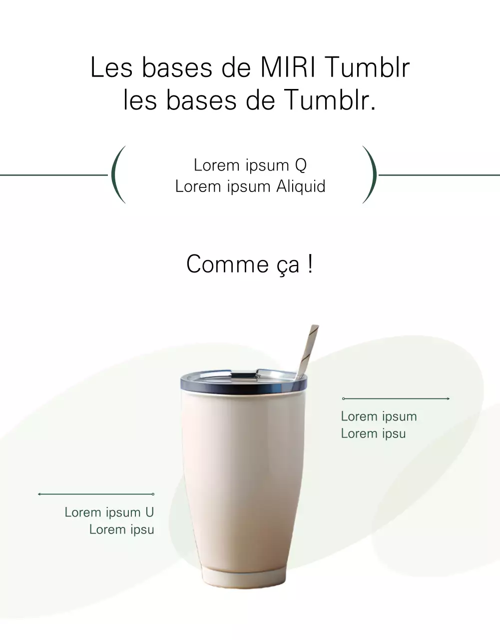 Une publicité minimaliste pour les nouveaux arrivants de Tumblr en blanc et vert