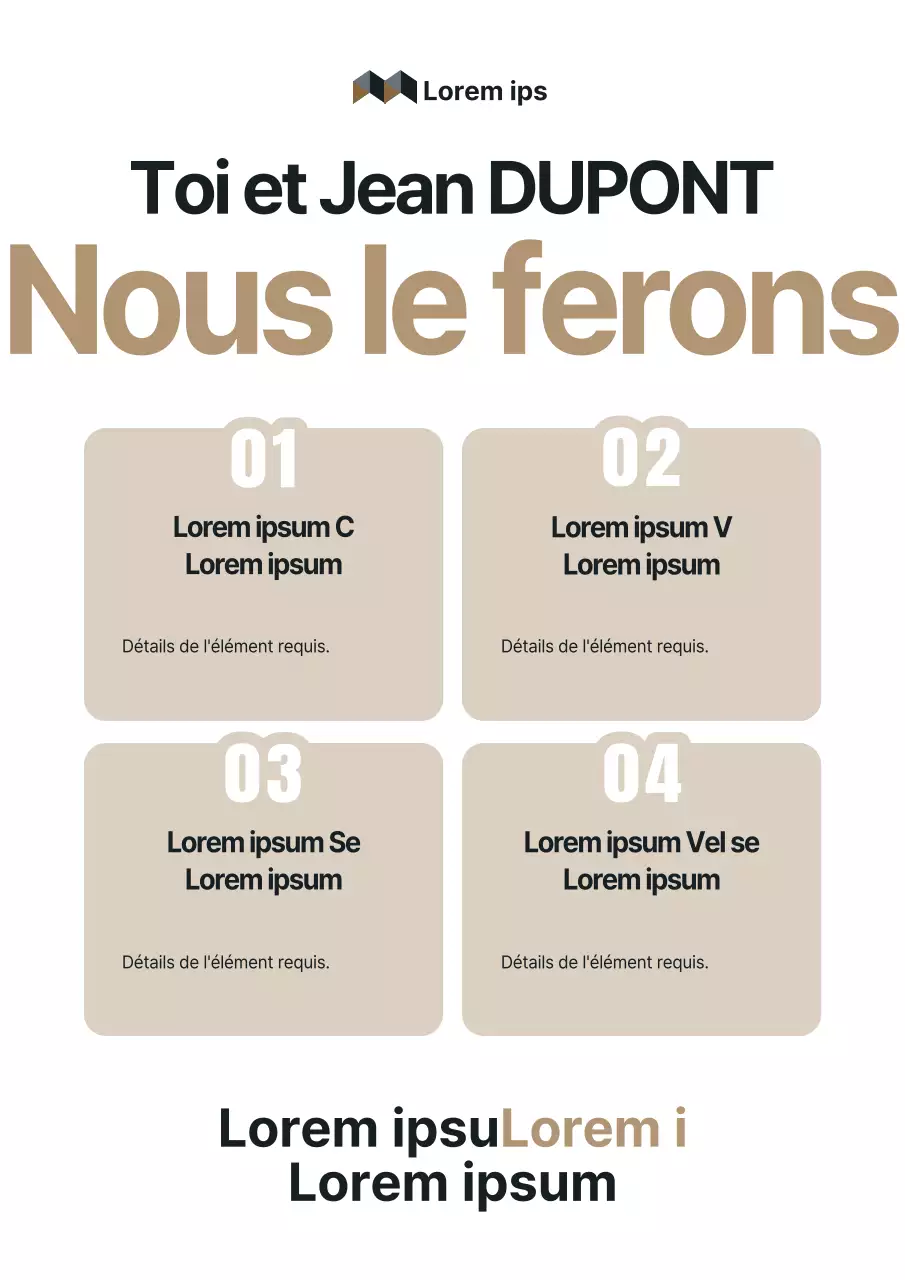 Une campagne électorale simple, beige et noire