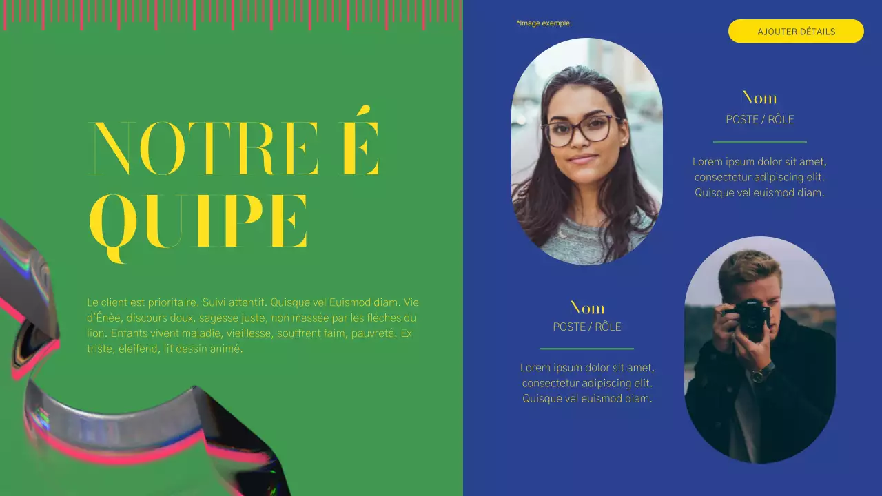 Rapport sur le profil des entreprises modernes vertes et roses