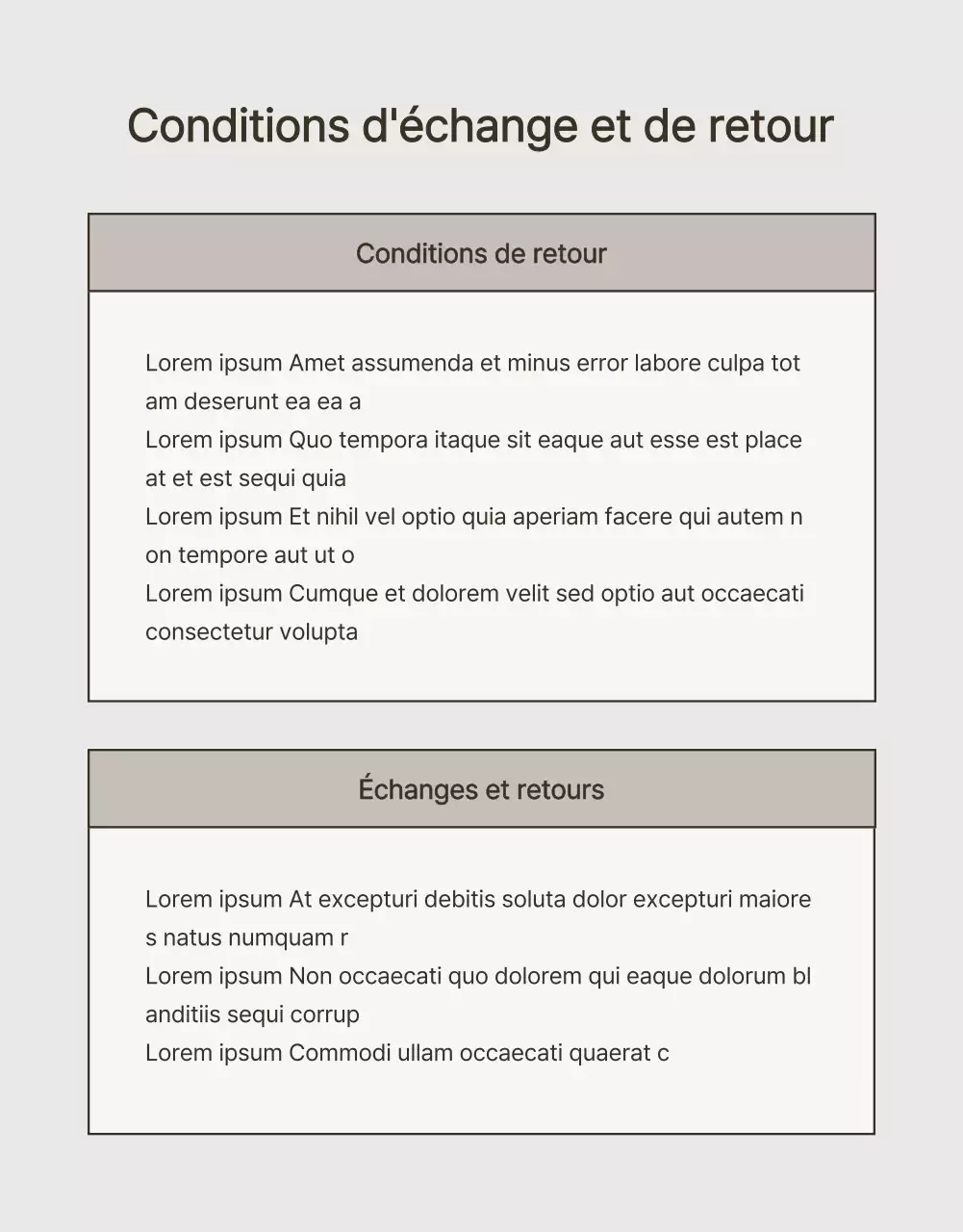 Publicité pour des tricots d'hiver modernes en beige et marron