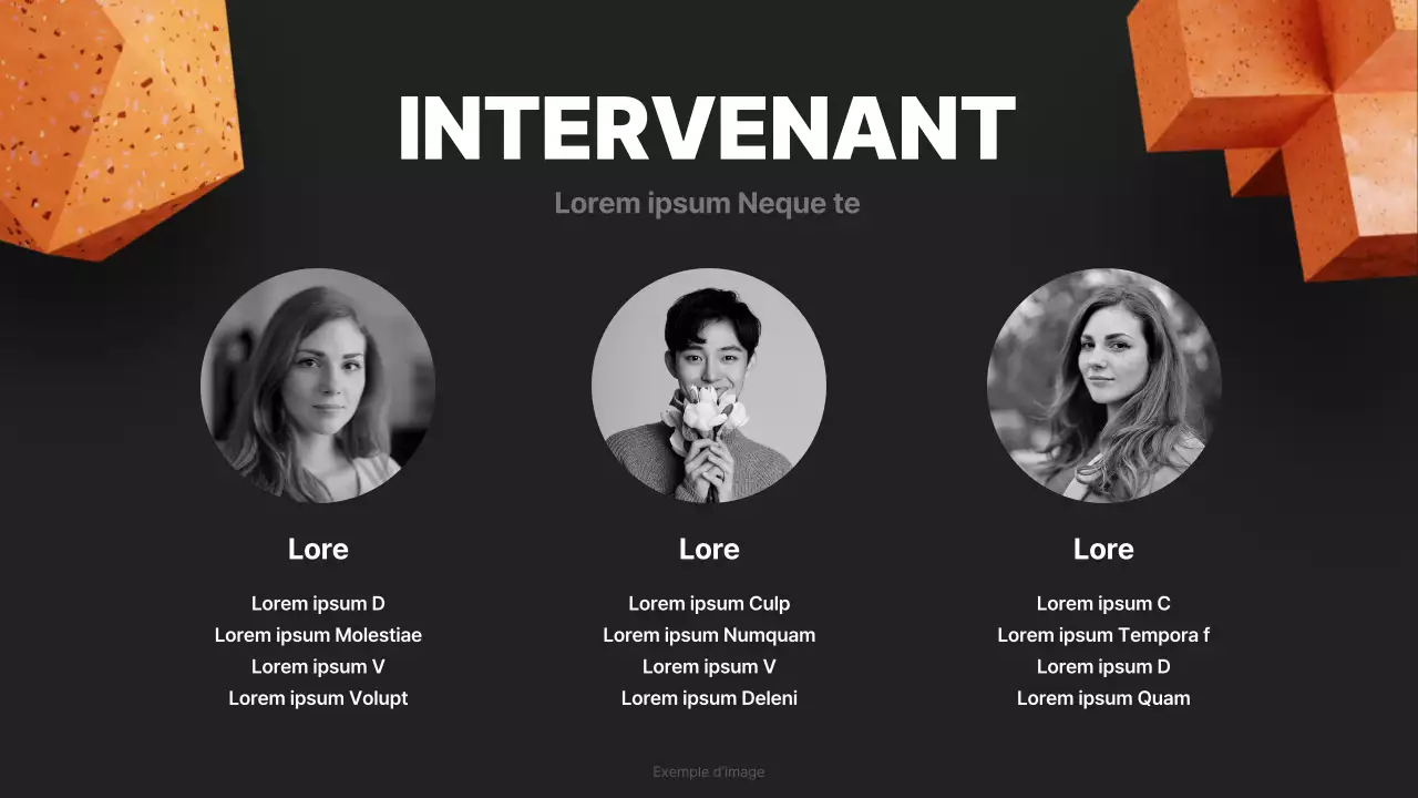 Un prospectus de conférence moderne en noir et orange