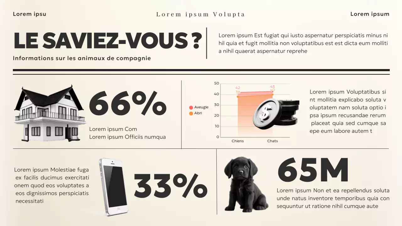 Thème d'actualité vintage noir et beige Business Material