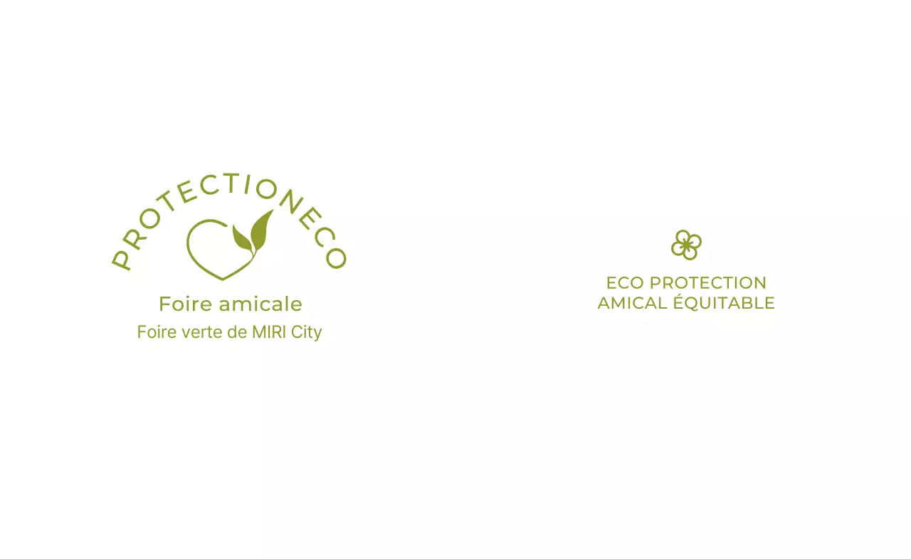 Concept de foire écologique avec le logo de la Ligne verte