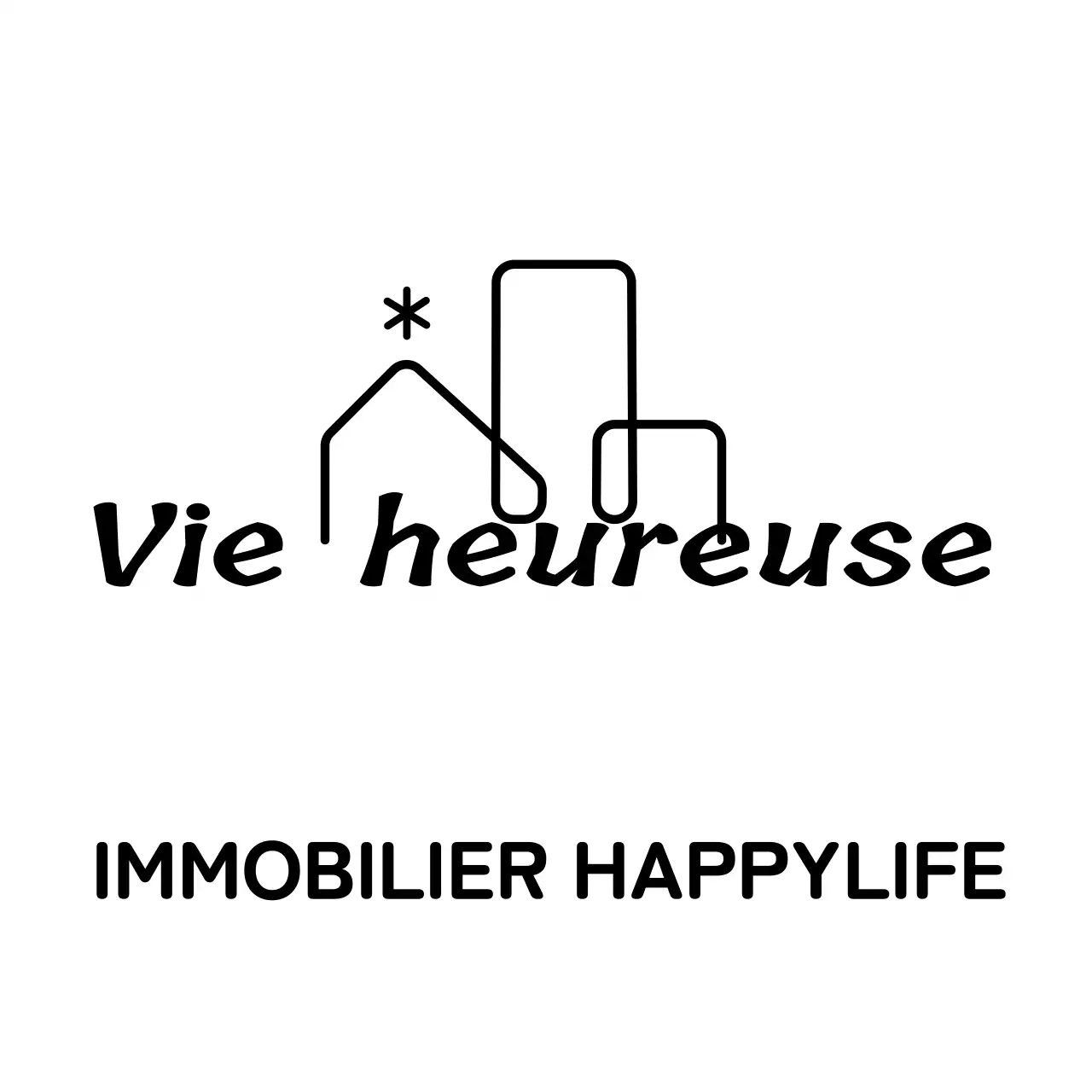 Concept simple d'immobilier avec illustrations de tyroliennes