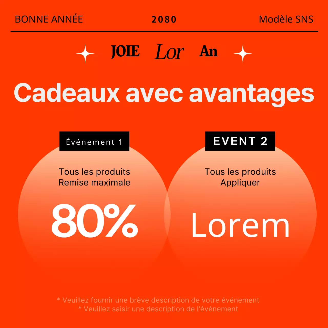 Promouvoir un modèle de marketing pour le Nouvel An en orange et menthe