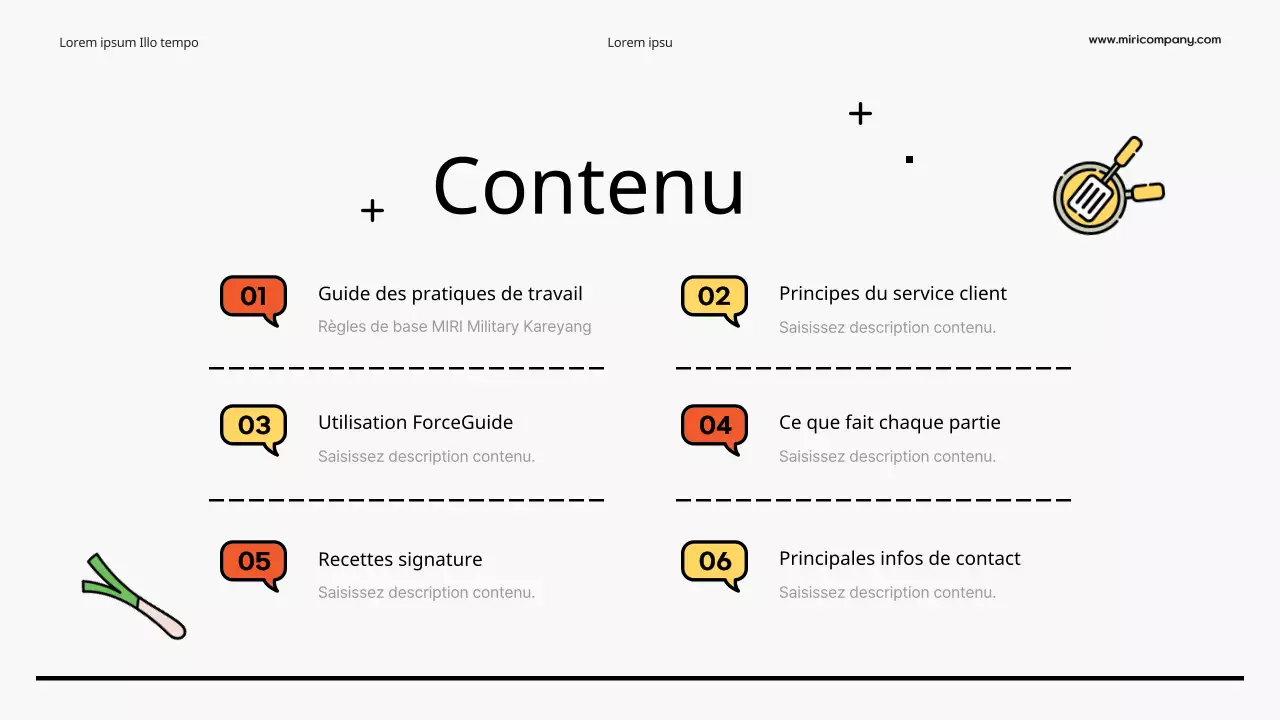 Guide simple du manuel de travail à temps partiel jaune et orange