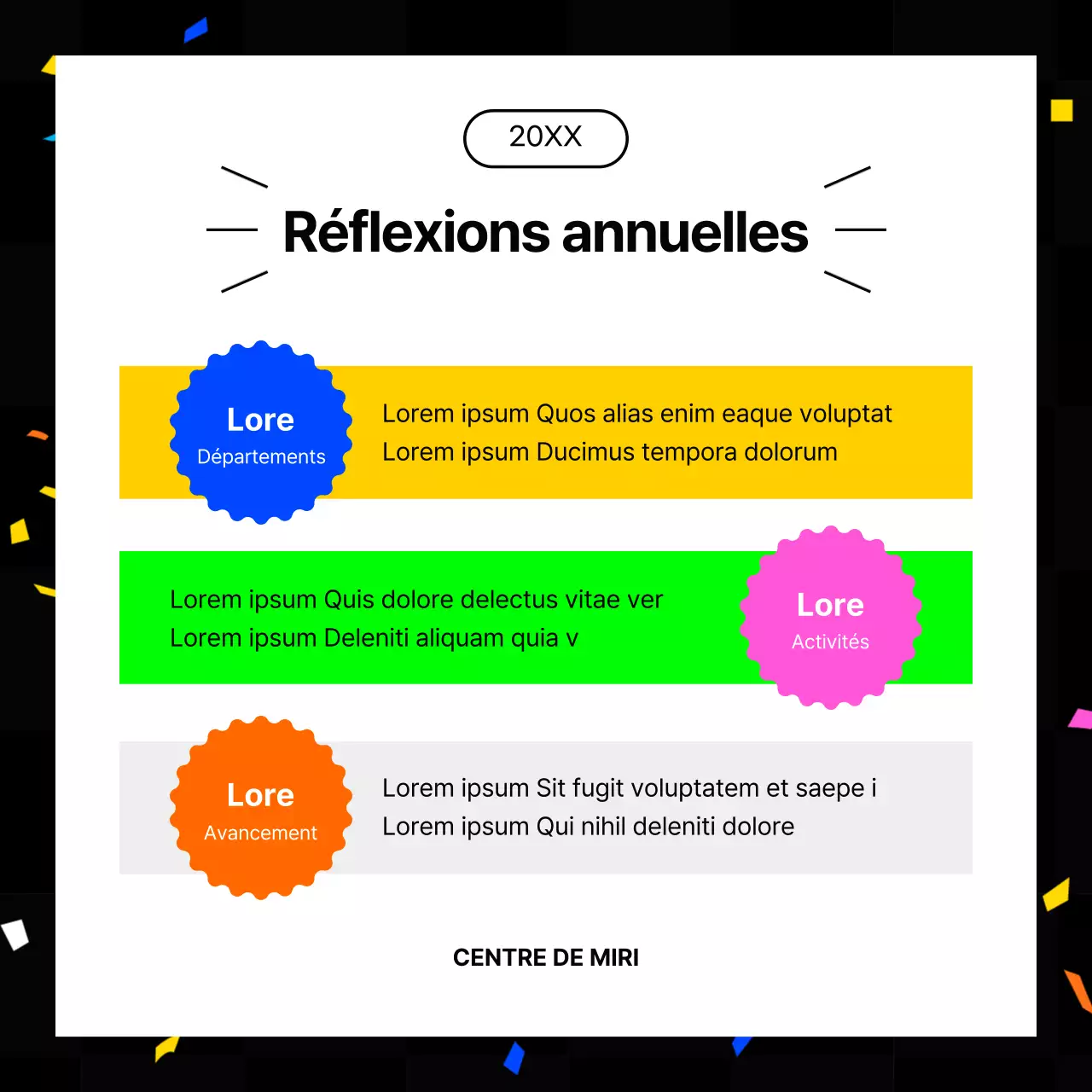 Des rapports de fin d'année kitsch en rose vif et couleurs fluorescentes