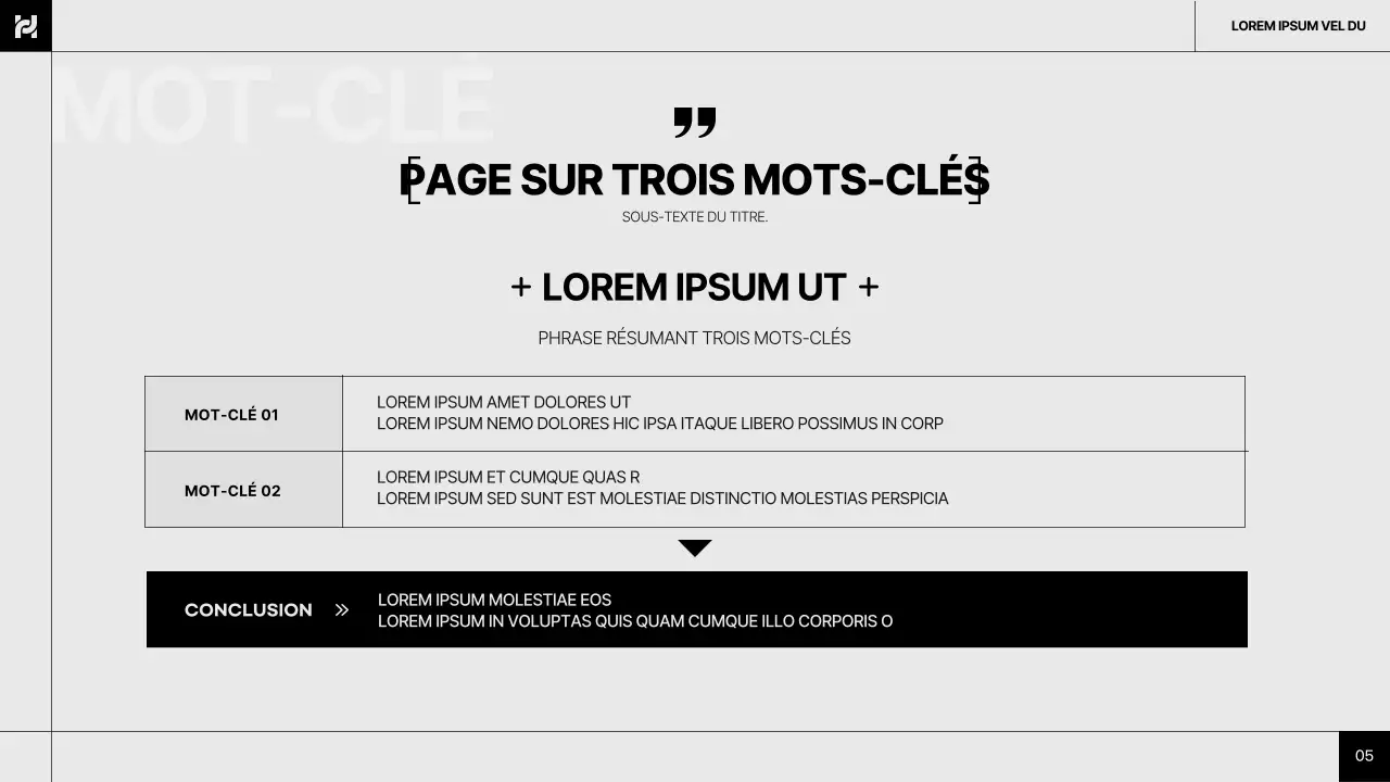Simple, gris et noir, rapport de mise en page commun