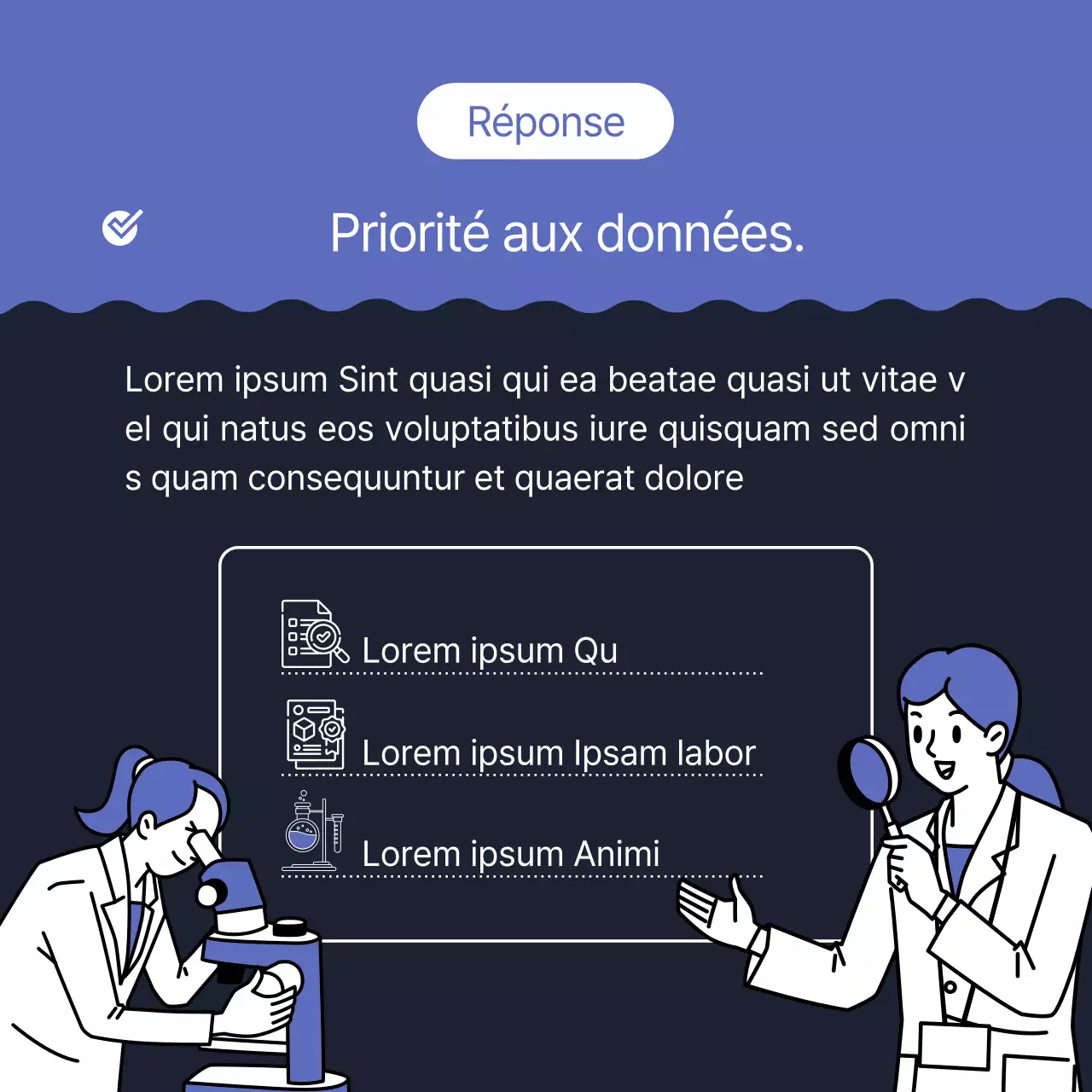 Une lettre de motivation simple, de couleur bleu marine, pour une demande d'emploi.