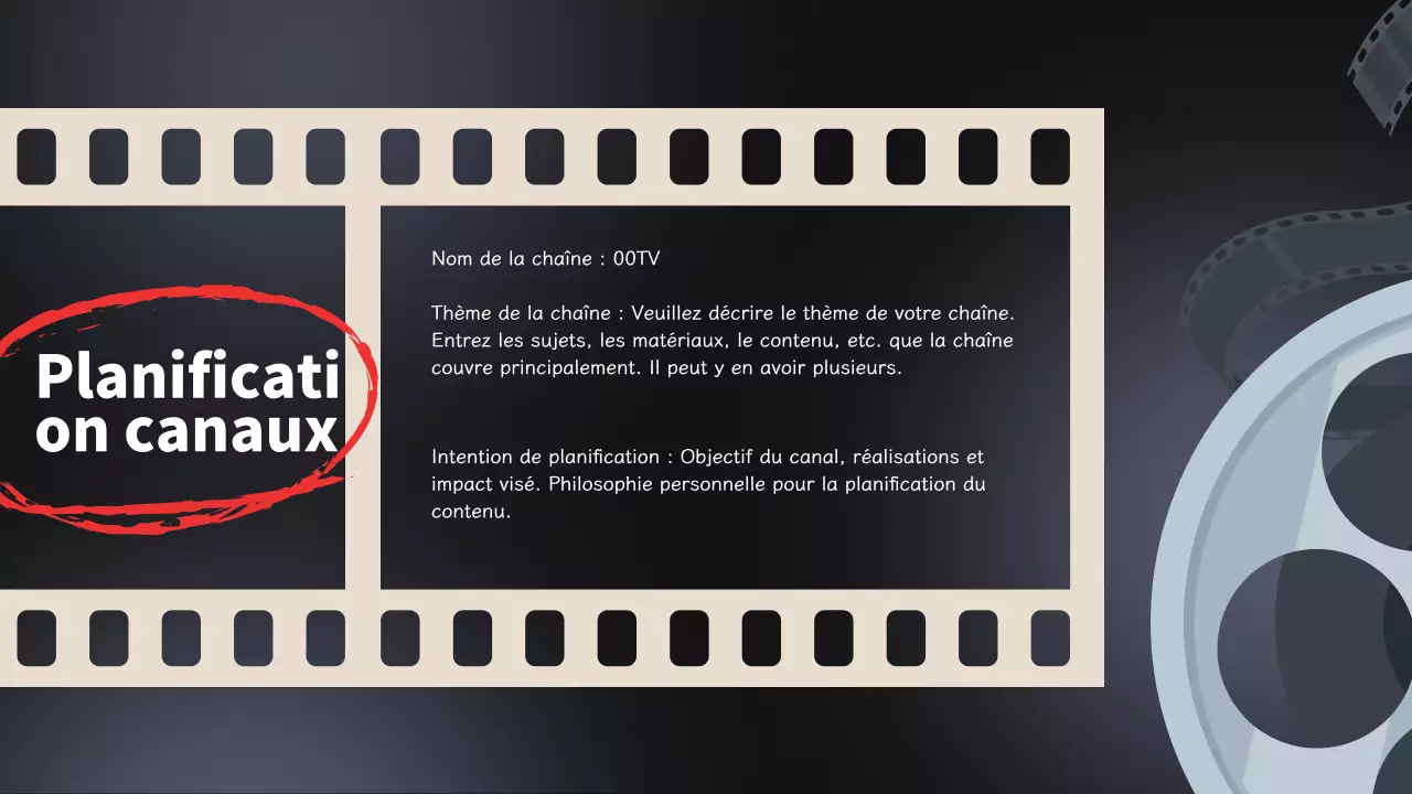 Plan de contenu vidéo [Proposition de plan de contenu vidéo tendance noir et bleu