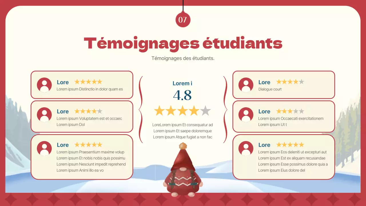Un cours d'introduction à l'hiver rouge et bleu marine