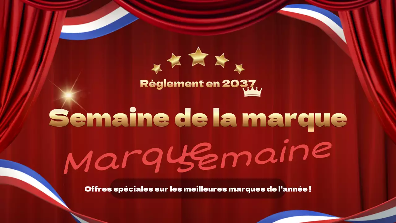 Promouvoir une action de fin d'année en faveur du shopping de luxe rouge et or