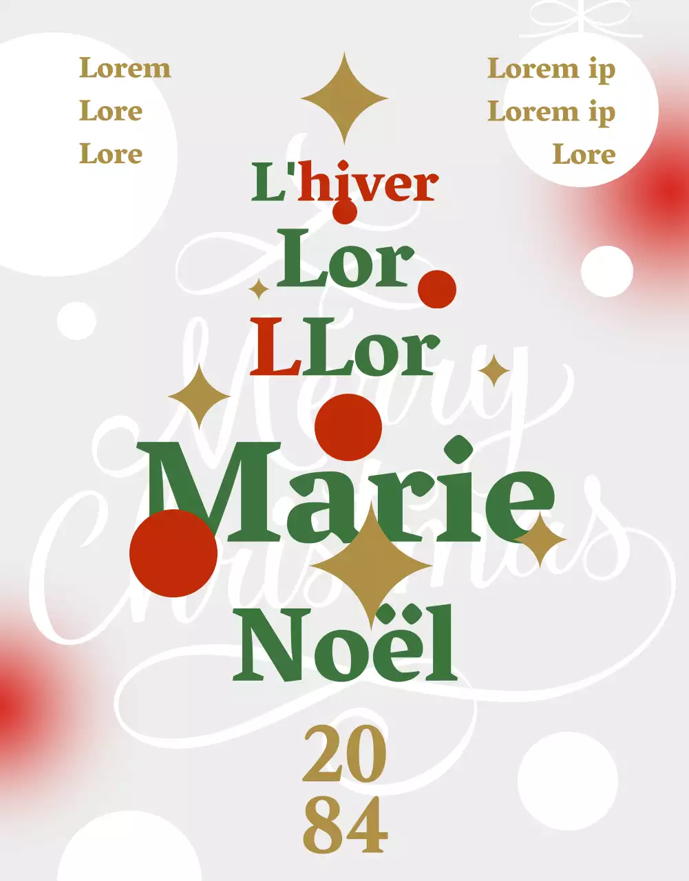 Promouvoir un programme de Noël gris et douillet