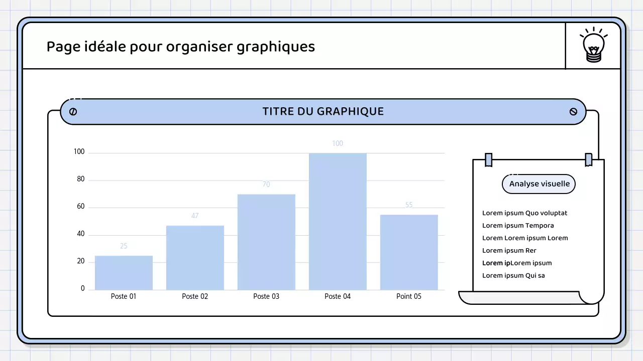 Un rapport de synthèse simple, de couleur bleu clair