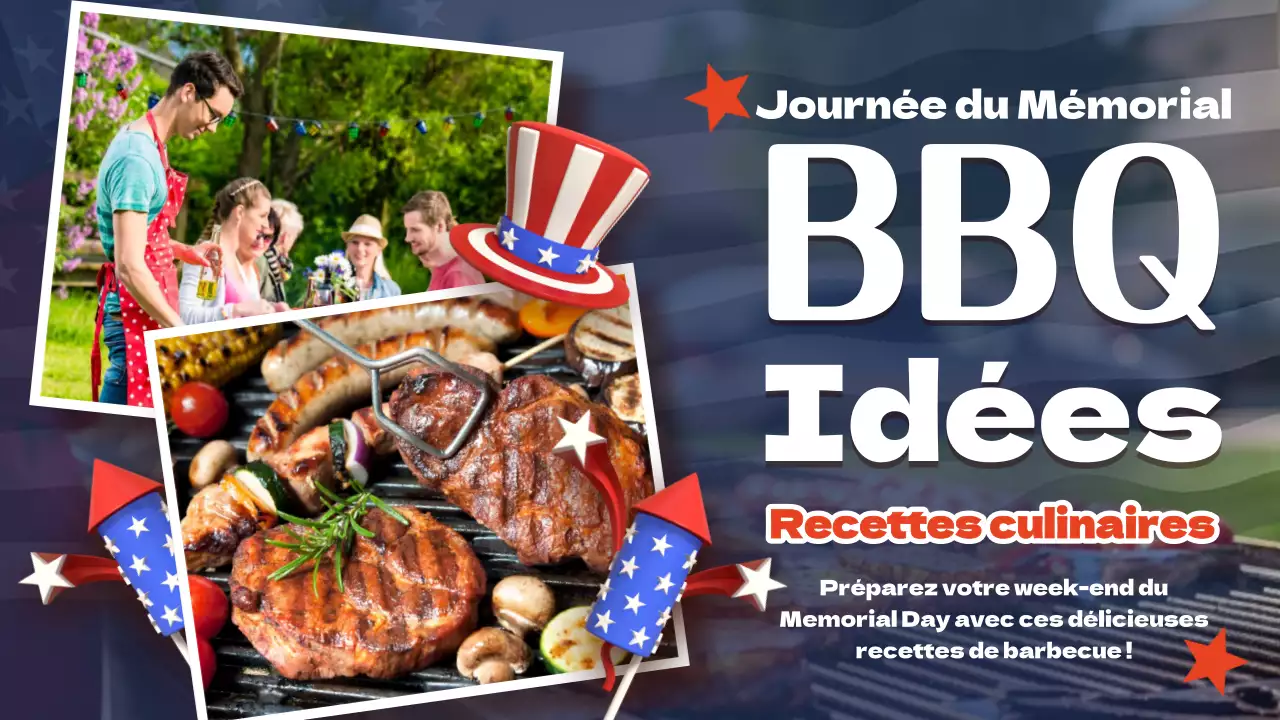 BBQ bleu et rouge pour le Memorial Day Recettes