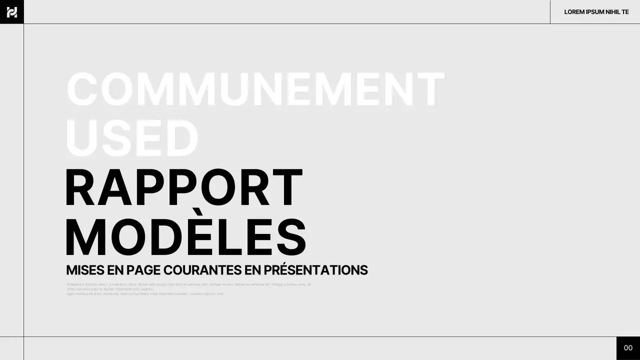 Simple, gris et noir, rapport de mise en page commun