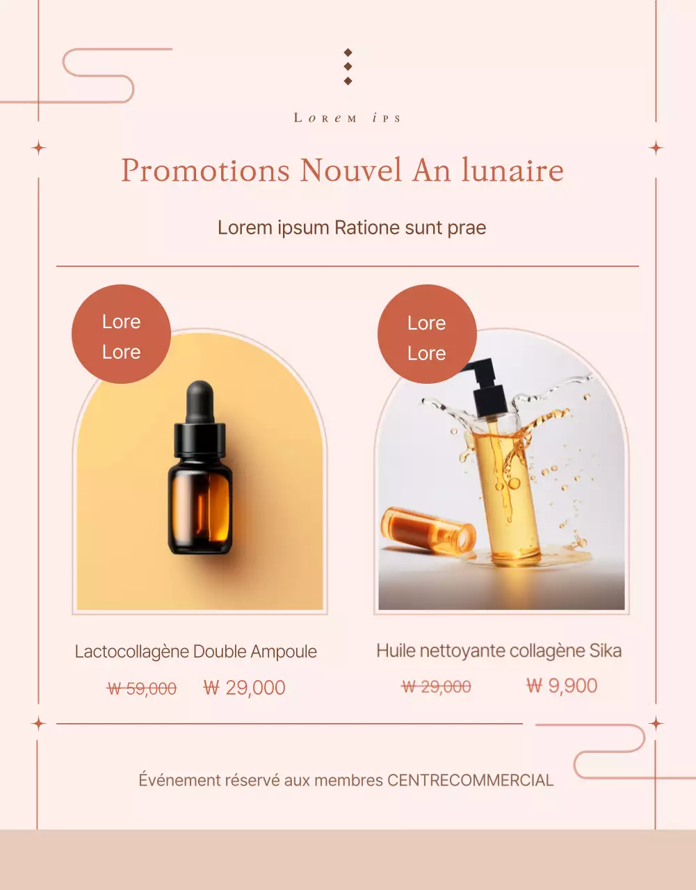 Promouvoir un coffret de Noël tendance en rose et beige