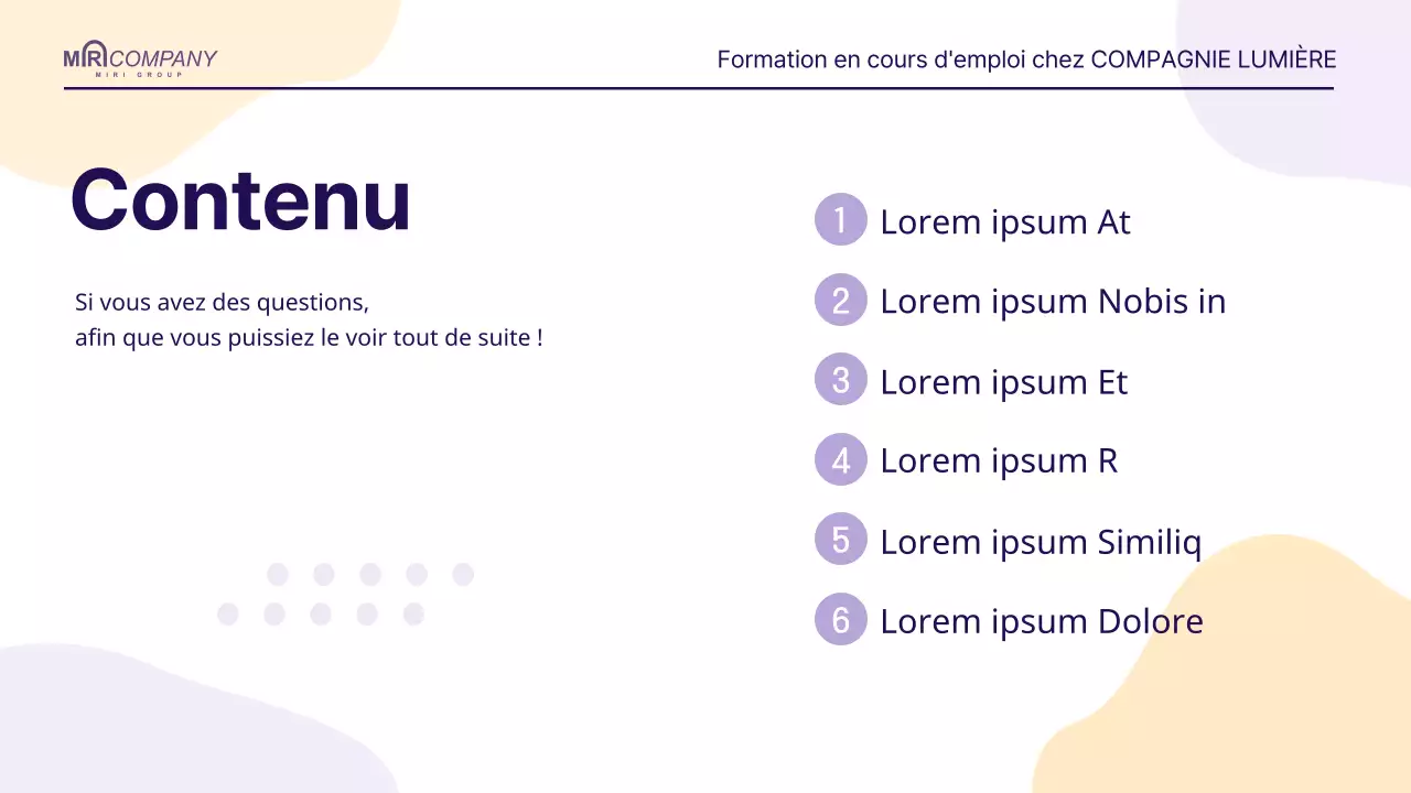 Un simple guide de formation RH en mauve et orange