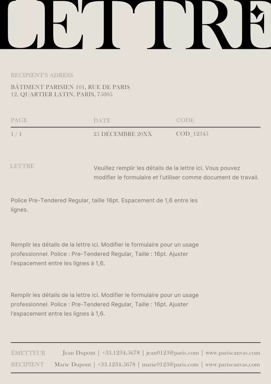 Guide de la papeterie de luxe en beige et noir