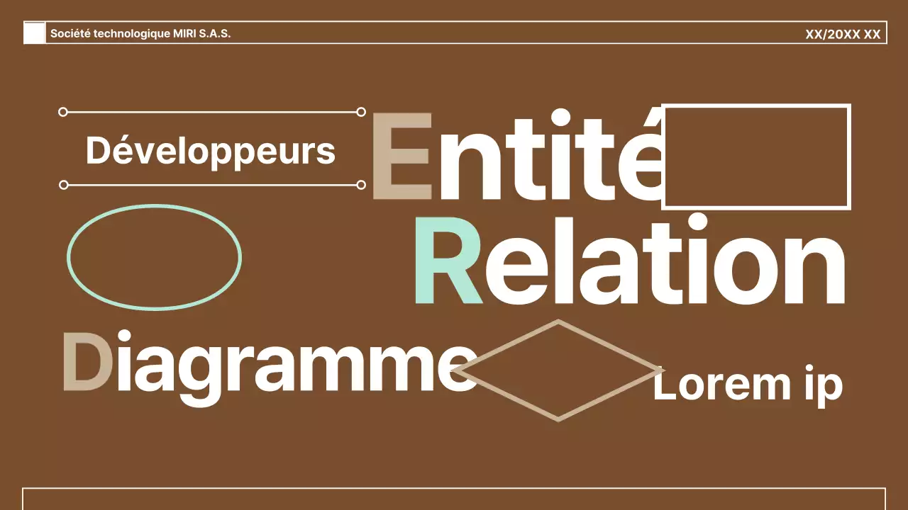 Guide des diagrammes simples sur fond brun