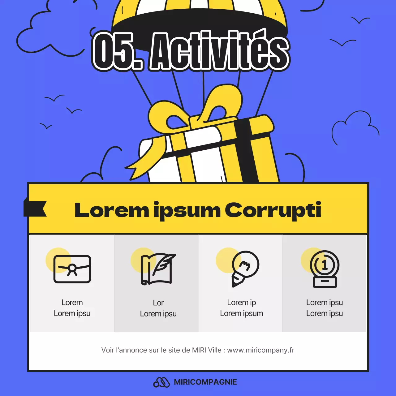 Promouvoir le recrutement avec une touche de jaune et de bleu