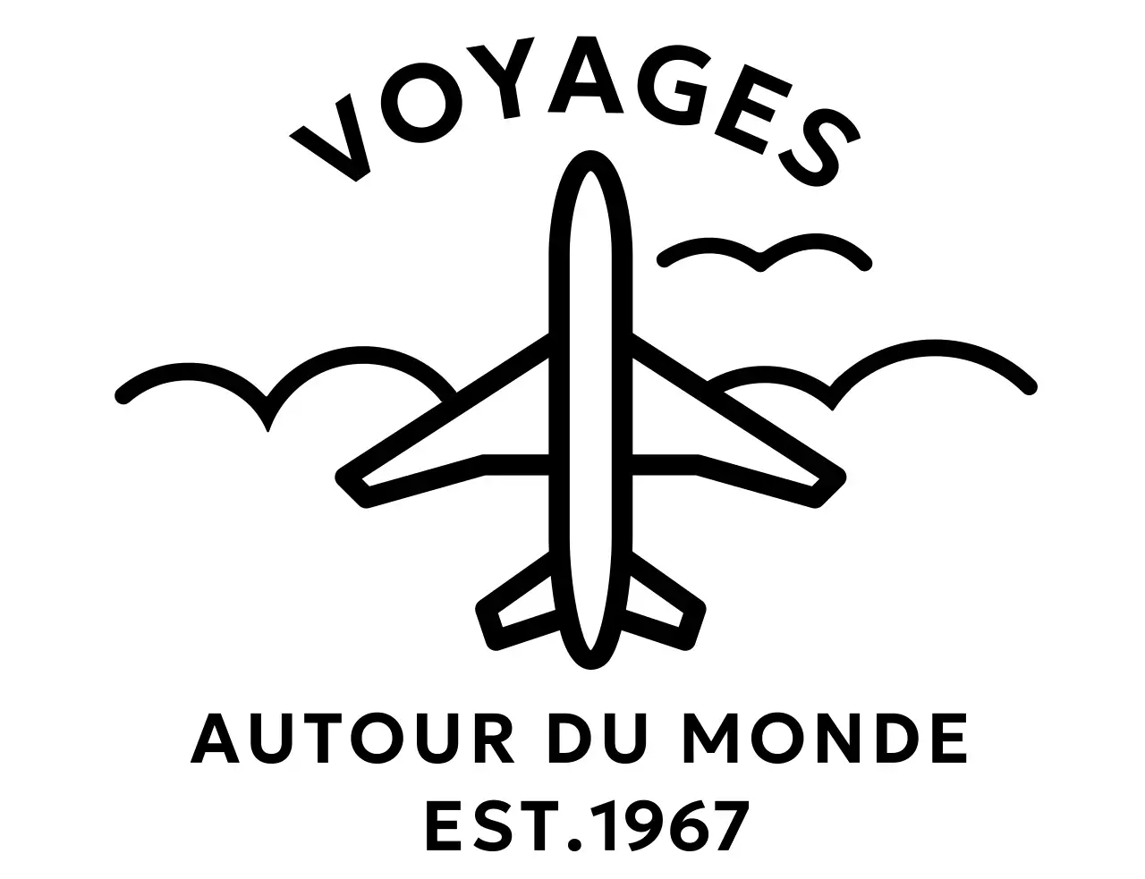Concept simple d'agence de voyage avec illustration d'un avion
