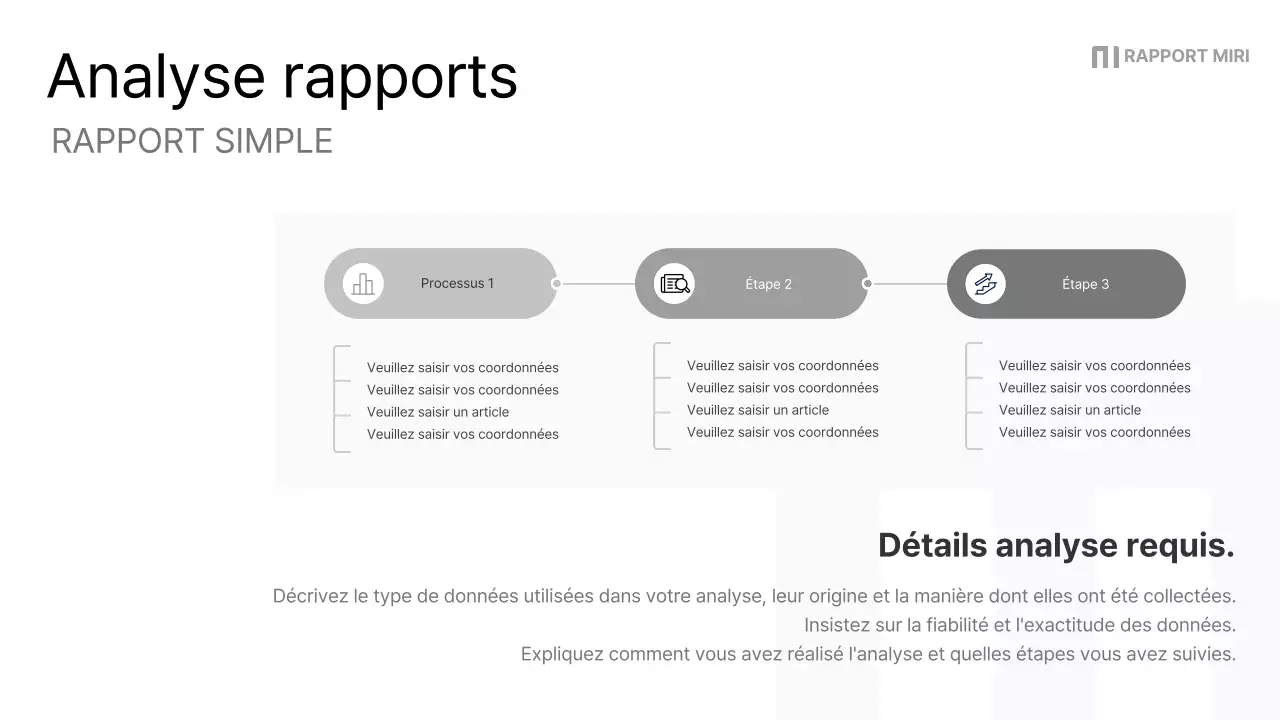 Un rapport d'entreprise simple en noir et gris