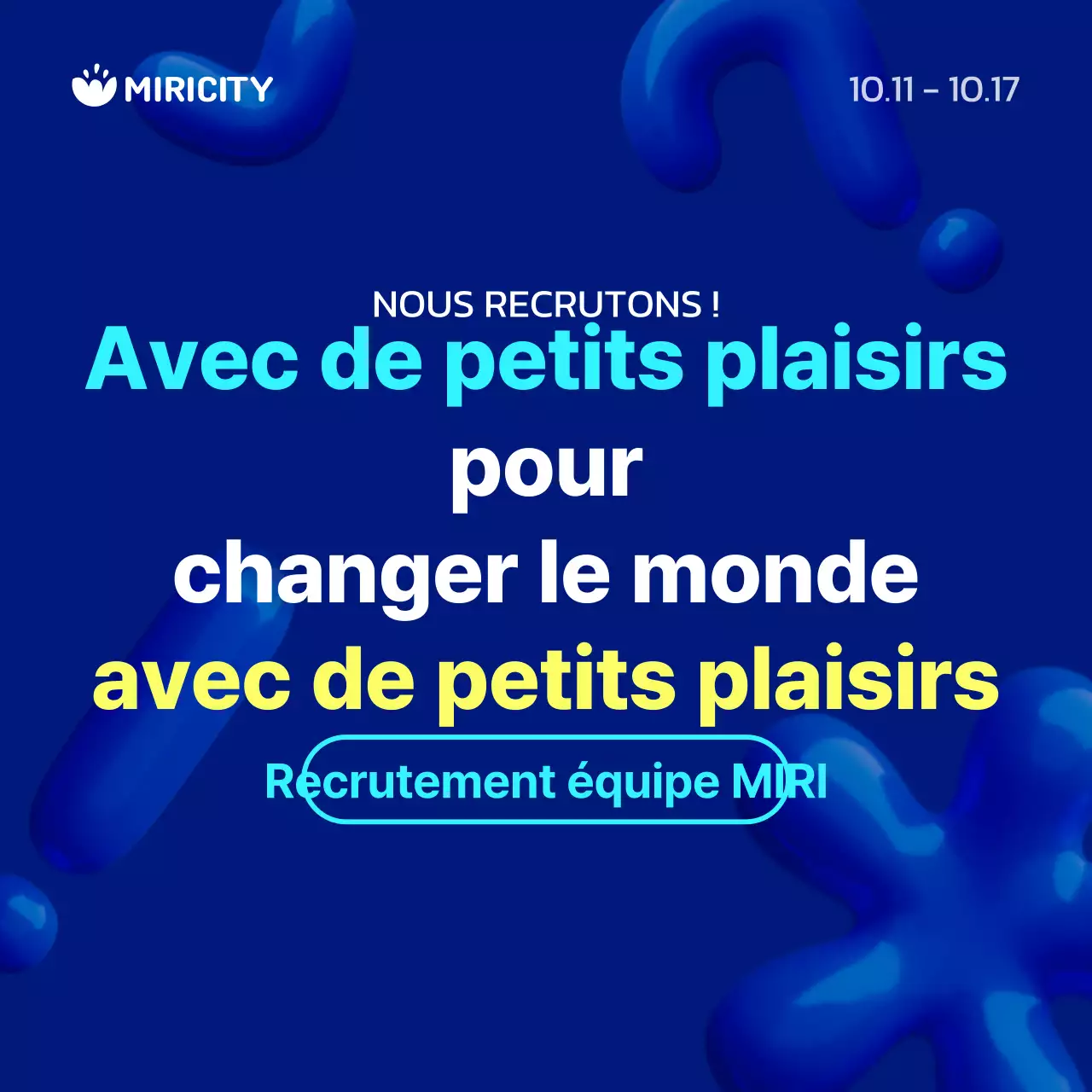 Les emplois simples en bleu
