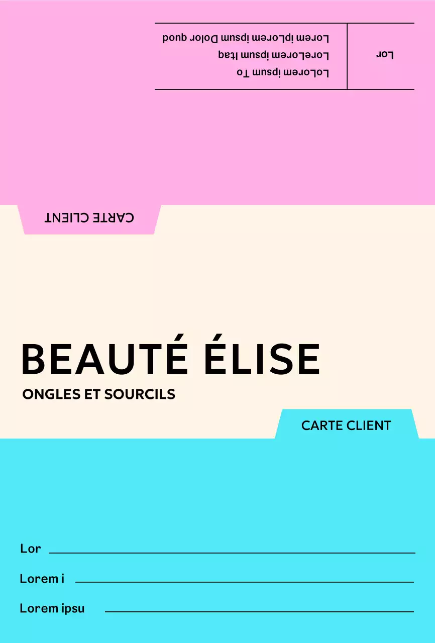 Cartes d'aide à la clientèle avec un concept de dossier aux couleurs vives