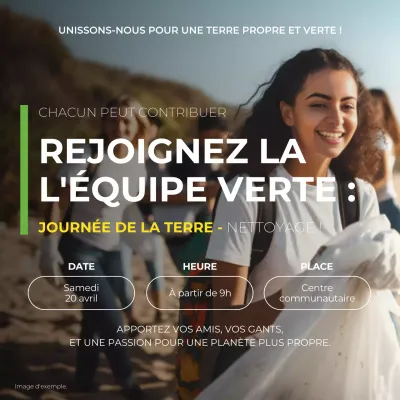 Annonce de la campagne verte et jaune pour la Journée de la Terre
