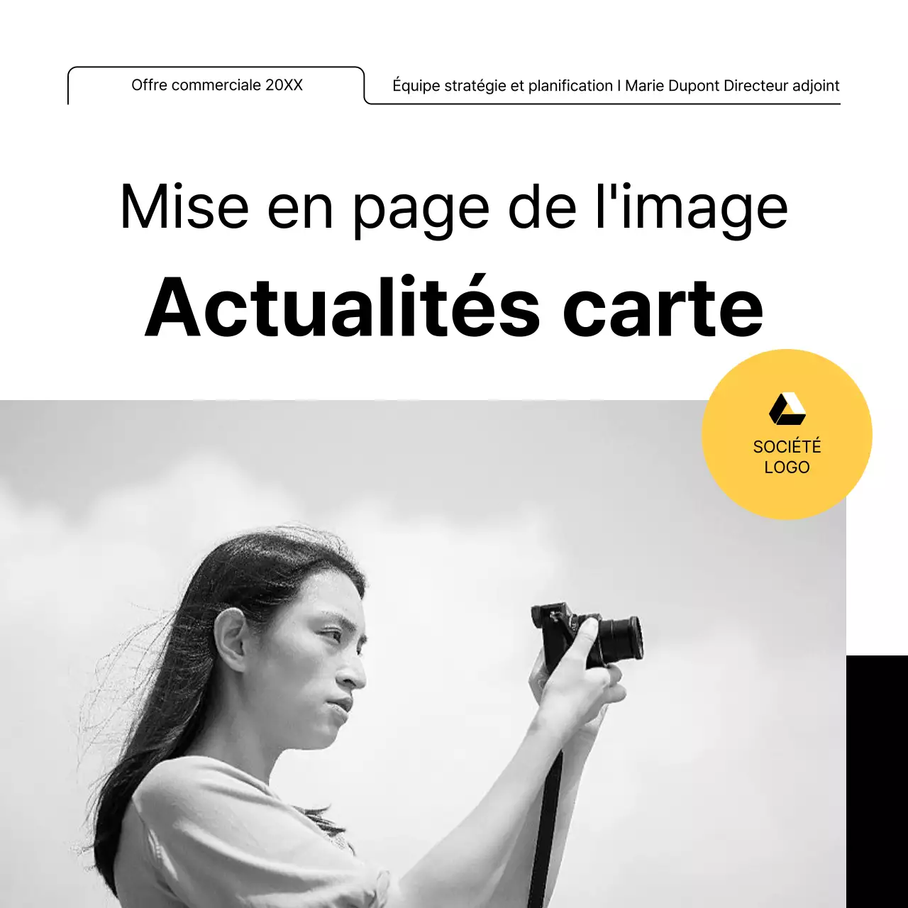 Promouvoir une mise en page avec de nombreux cadres photo simples en blanc et noir
