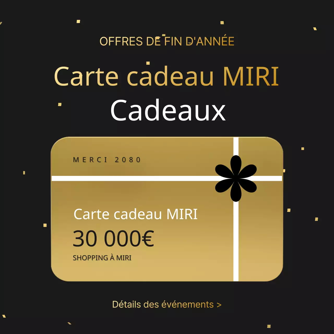 Annoncez une luxueuse vente de récompenses de fin d'année en or et noir