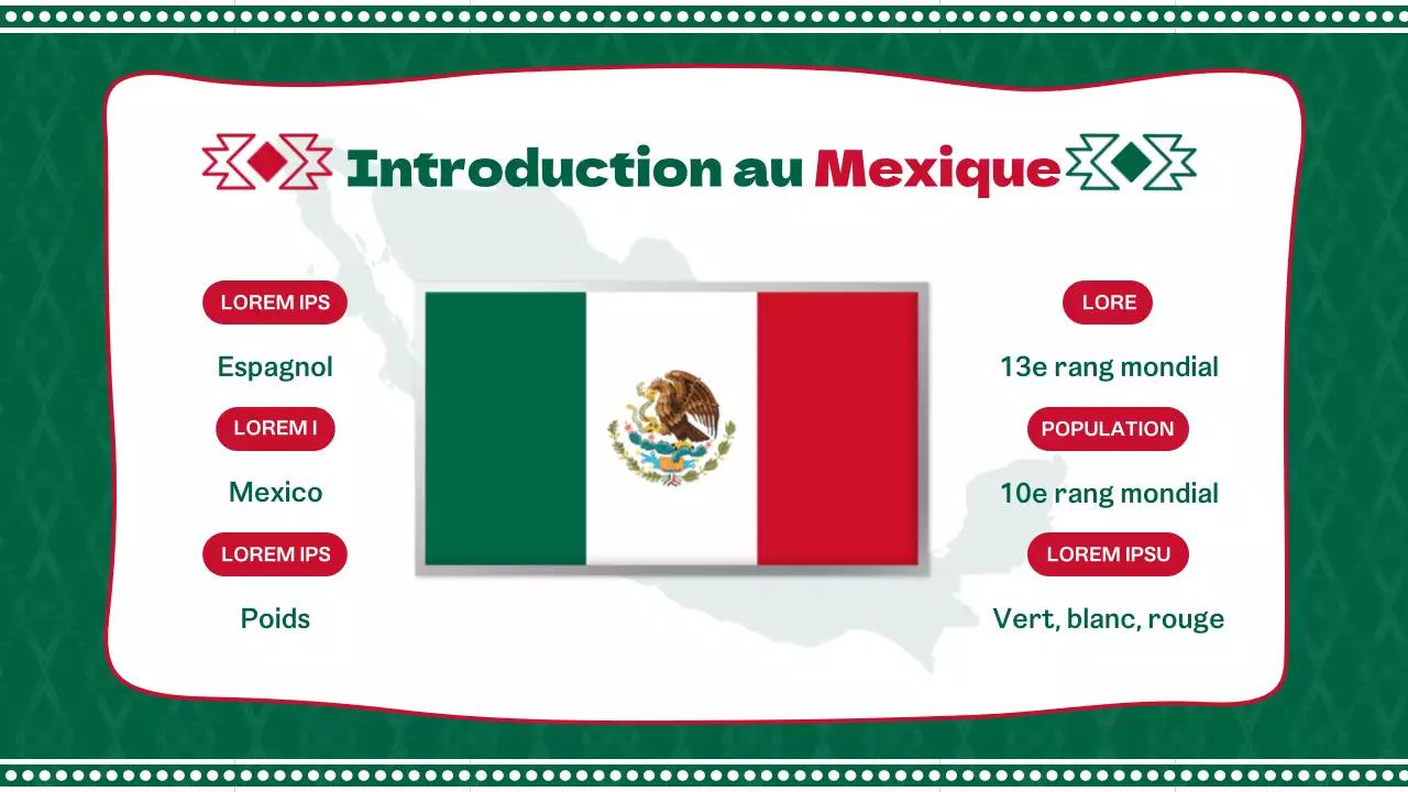 Introduction à la géométrie verte et rouge du Mexique