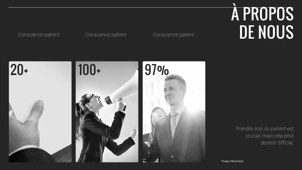 Rapport d'activité minimal en noir et blanc