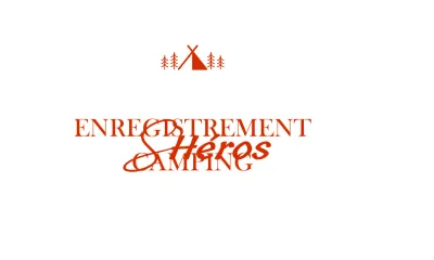 Magasin de camping avec illustrations de tentes et d'arbres