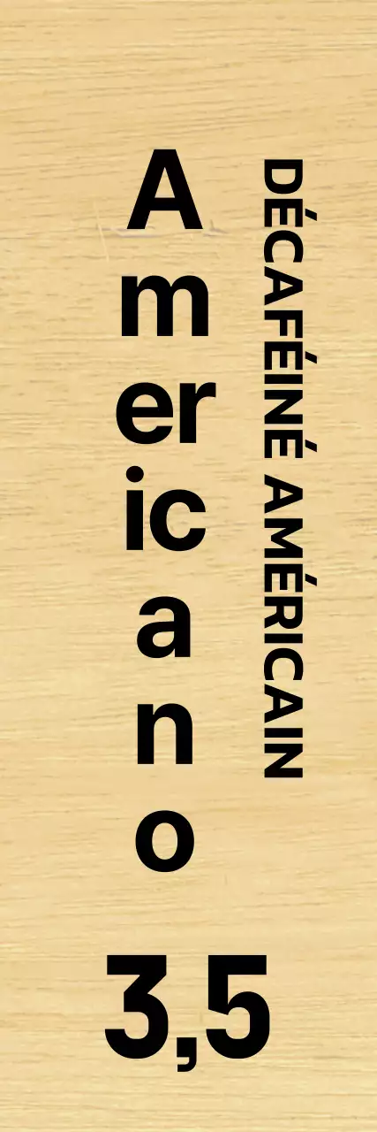 Café avec un lettrage noir clair et des accents roses