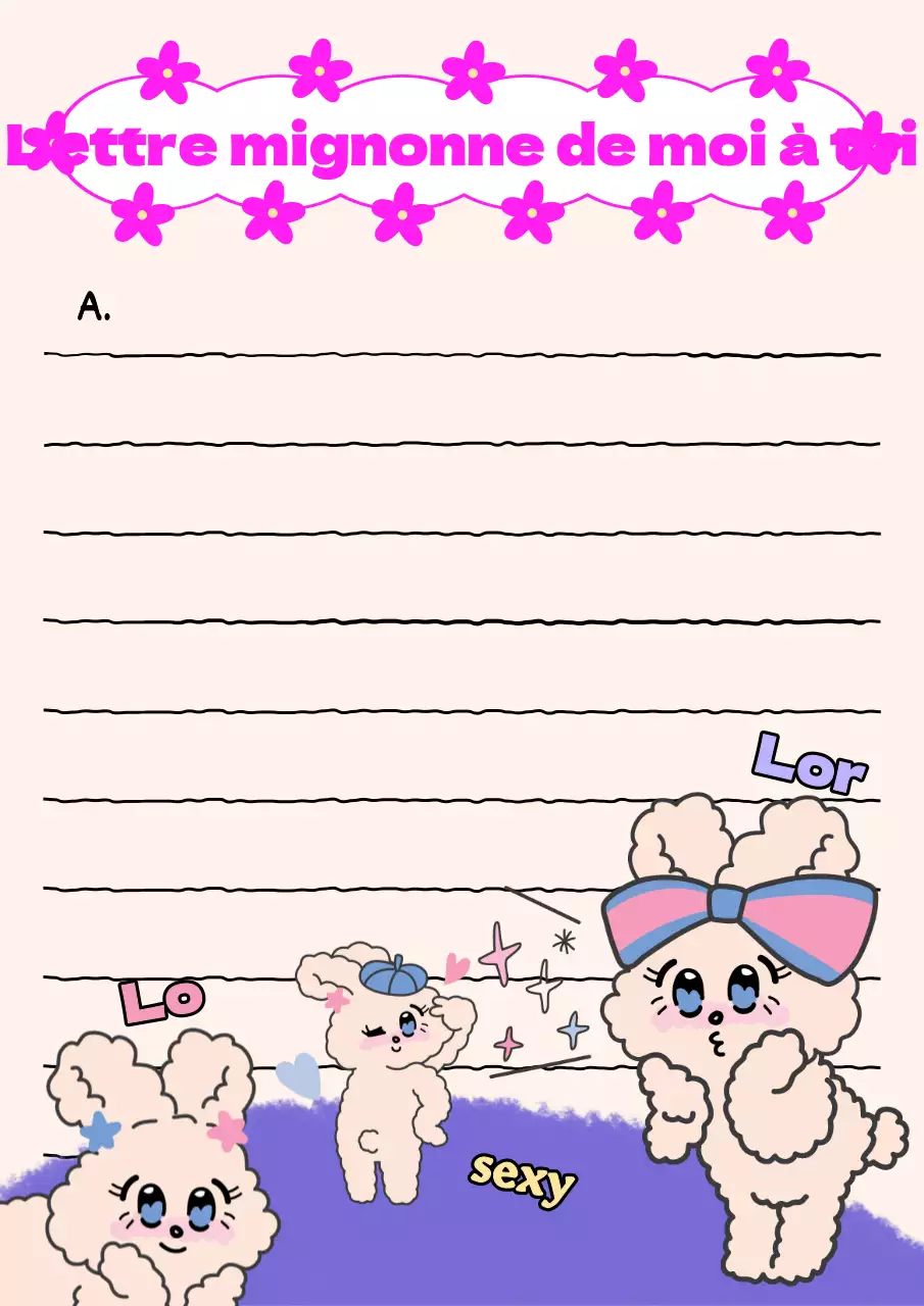 tweet de papeterie kitsch sur fond rose