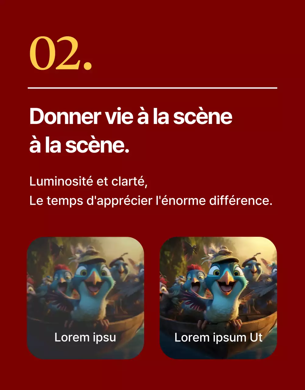 Description d'un produit électronique rouge et simple