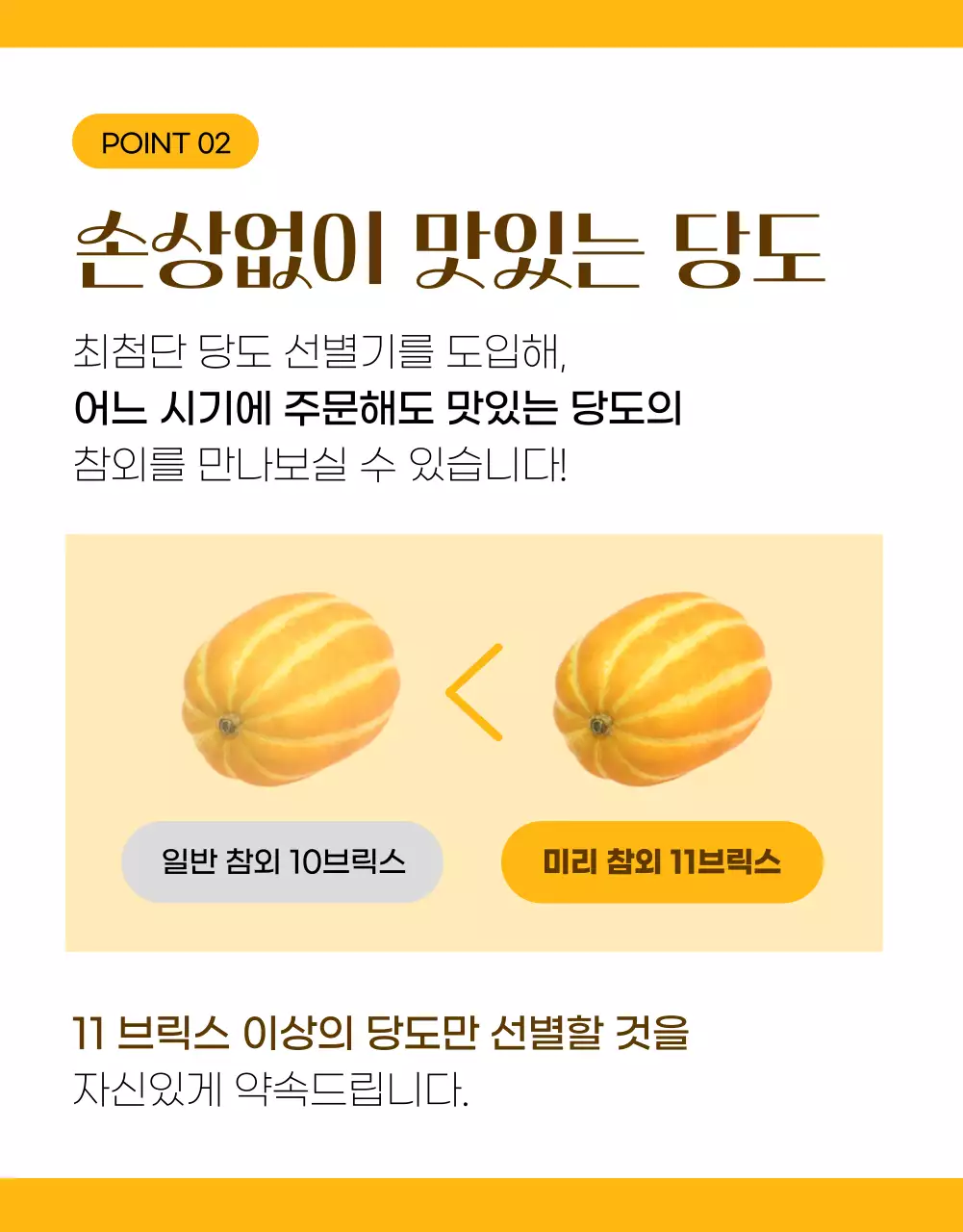 노랑의 심플한 참외 홍보