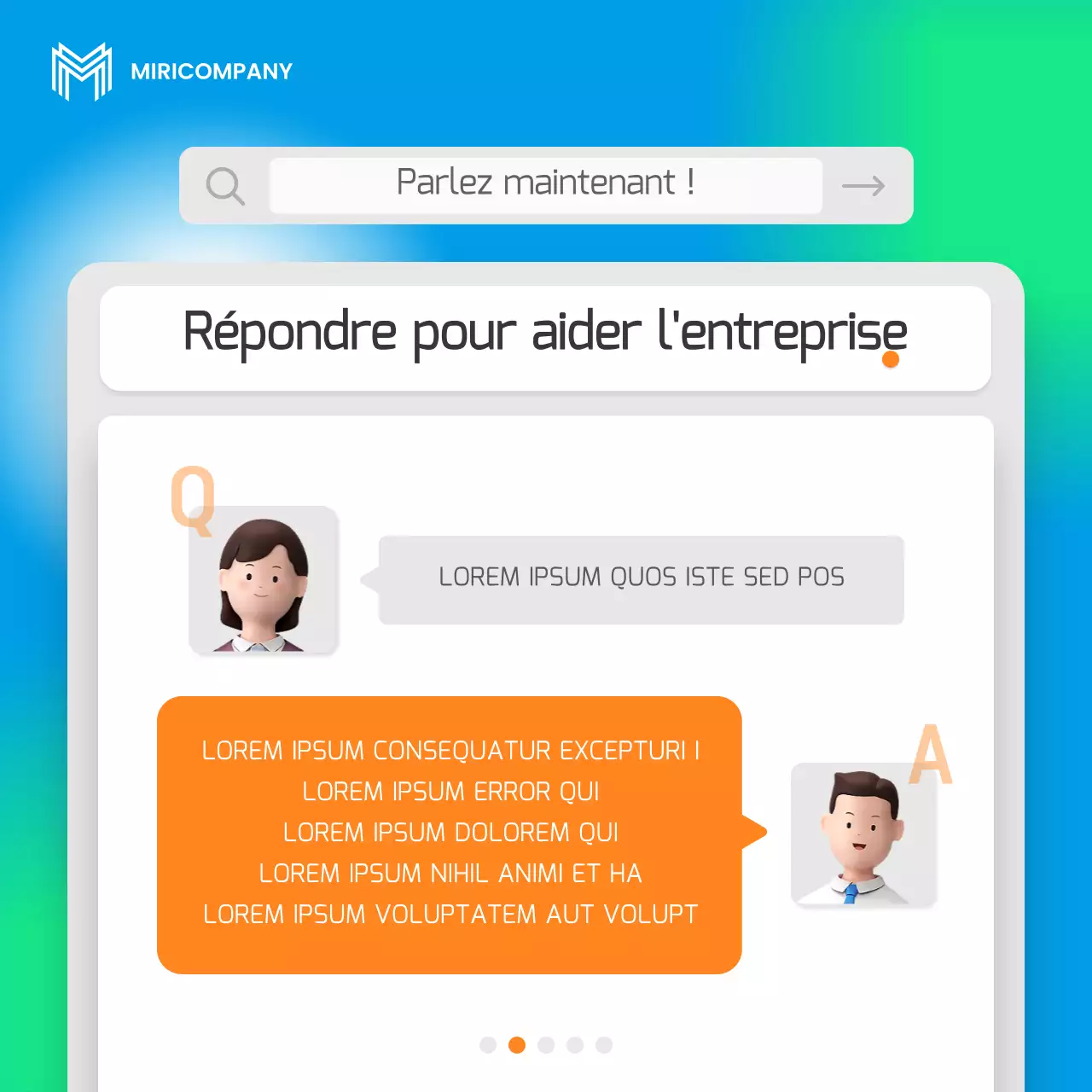 Un simple livre de présentation d'entreprise bleu et fluorescent