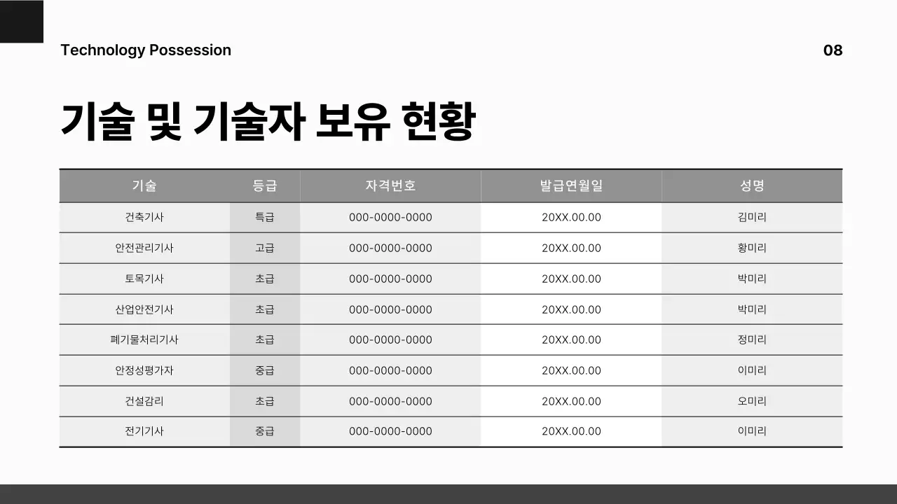 흑백의 심플한 기업 제안서